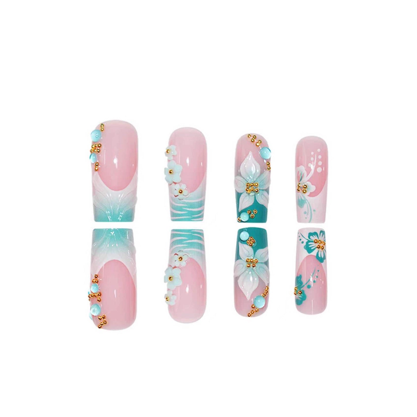 Luxuriöse Floral Art Nagelverstärkungen Brehn