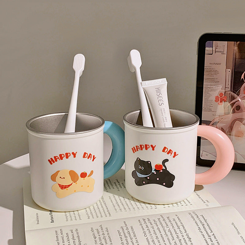 Isolierte Trinkbecher mit Fröhlichem Hunde-Design Brehn