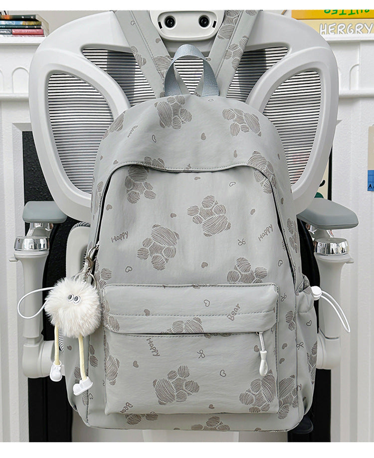 Rucksack mit Niedlichen Pfotenmotiven und Ergonomischen Schulterriemen Brehn