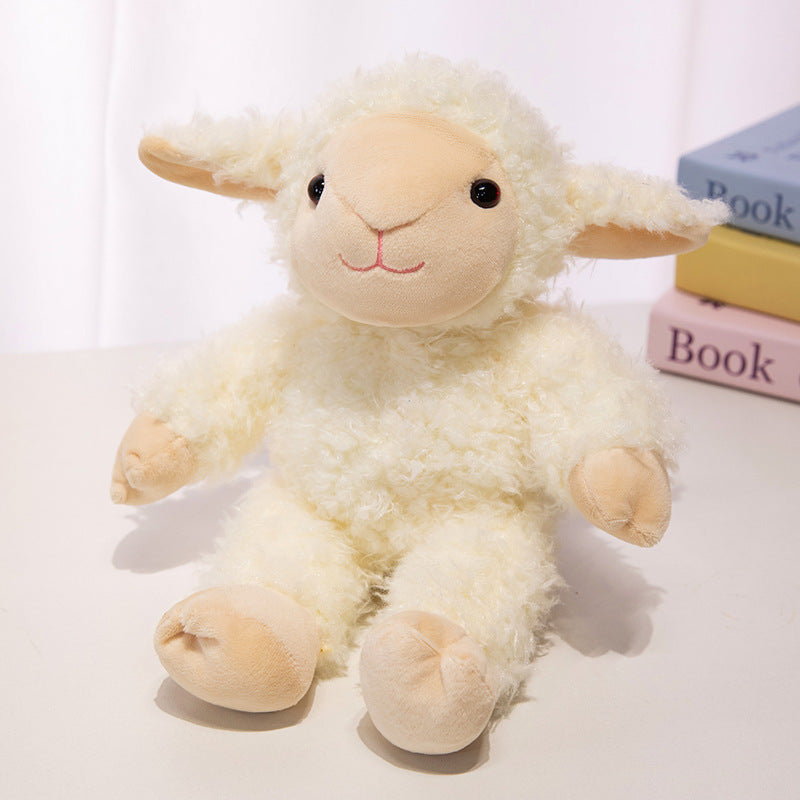 Premium Plüsch-Lamm Kuscheltier mit weichem Kunstfell und gestickten Details Brehn