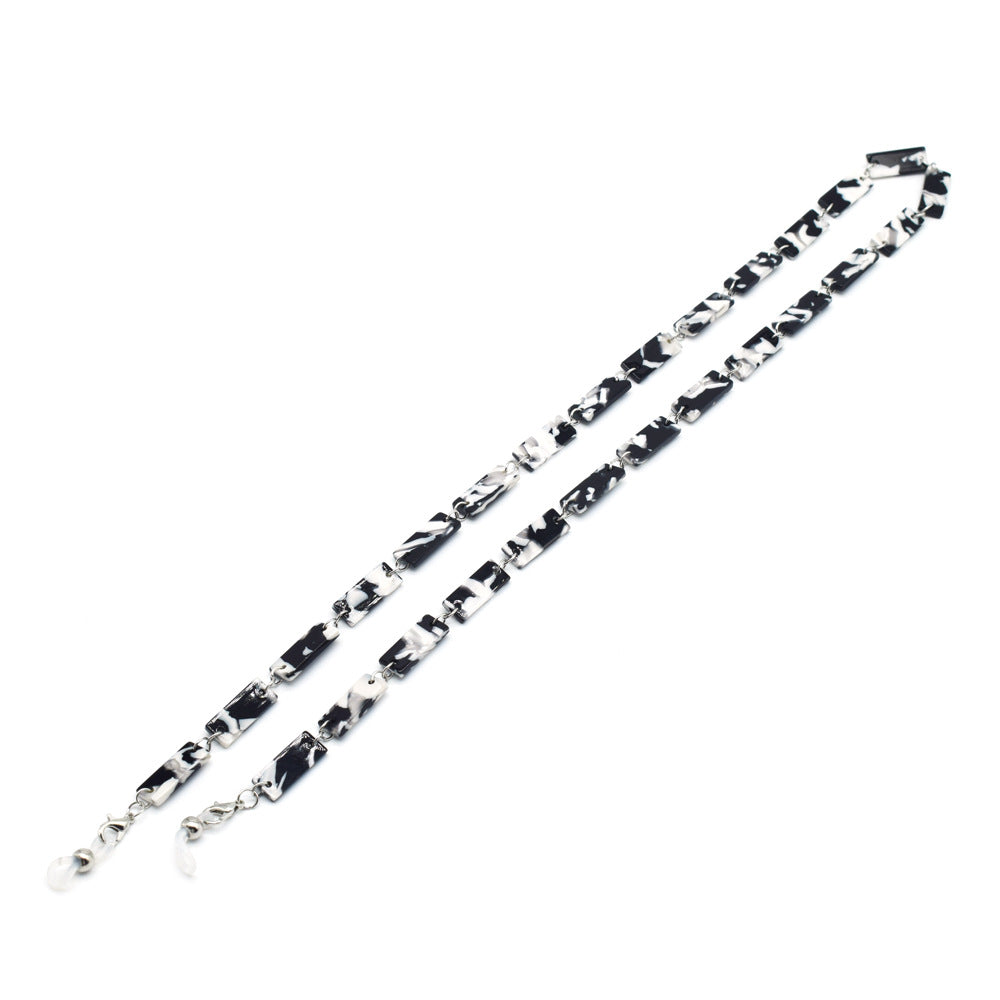 Stylische Schildpatt-Muster Brille Kette Brehn