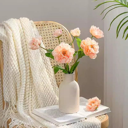 Realistische Pfingstrose Blumenstiel