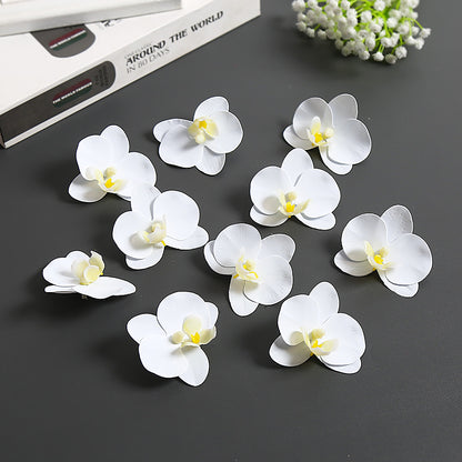 Künstliche Orchideenblütenakzente für die Wohnkultur