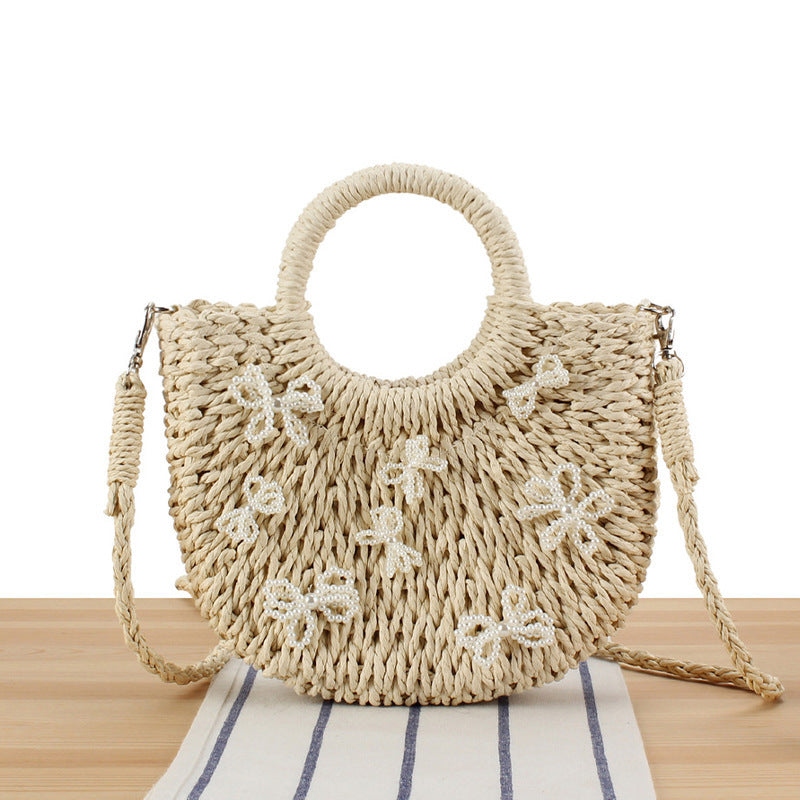 Korbtasche mit Floralem Designs Brehn