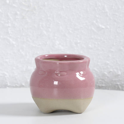 Zeitgenössische Kurvenkeramische Vase Brehn