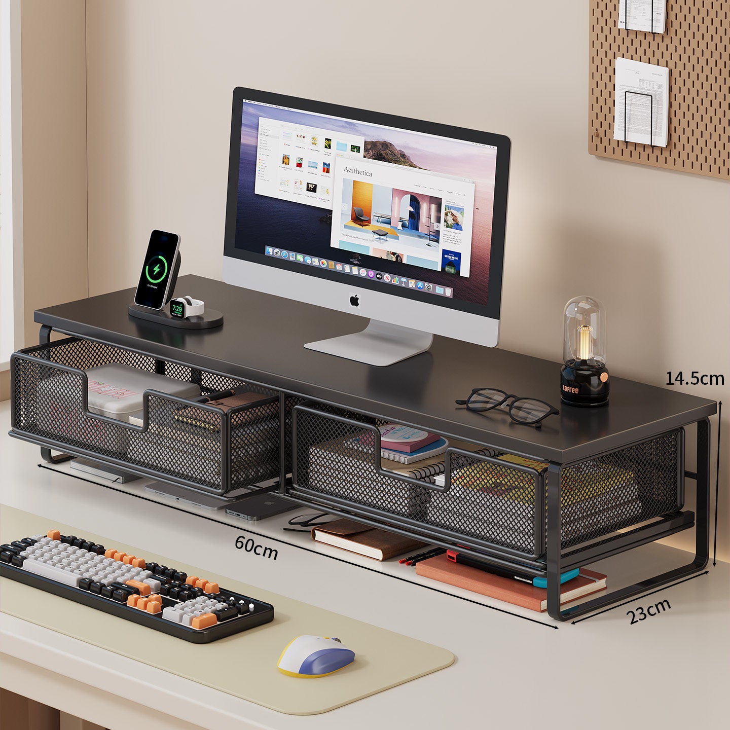 Multi-Funktions-Schreibtisch-Organizer mit Mesh-Speicherboxen Brehn