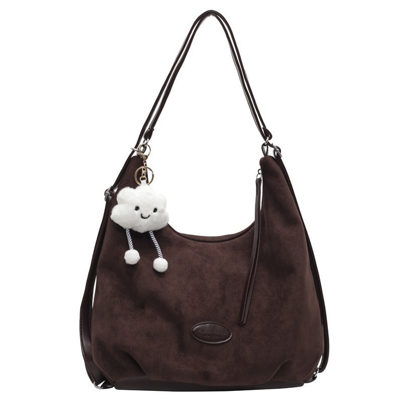 Weiches Wildleder Schlapp Schultertasche