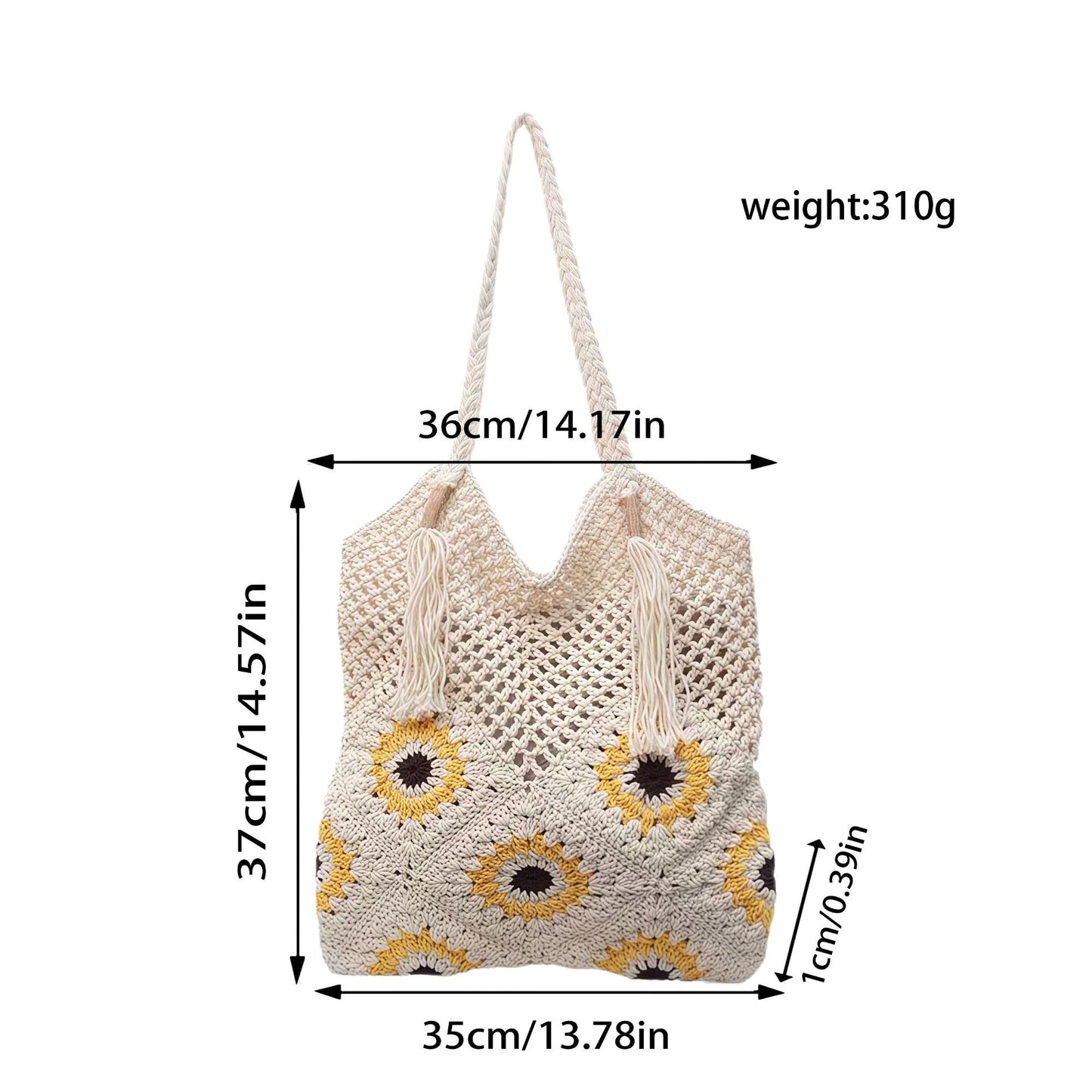 Freizeit-Strandtasche mit Floralen Details Brehn