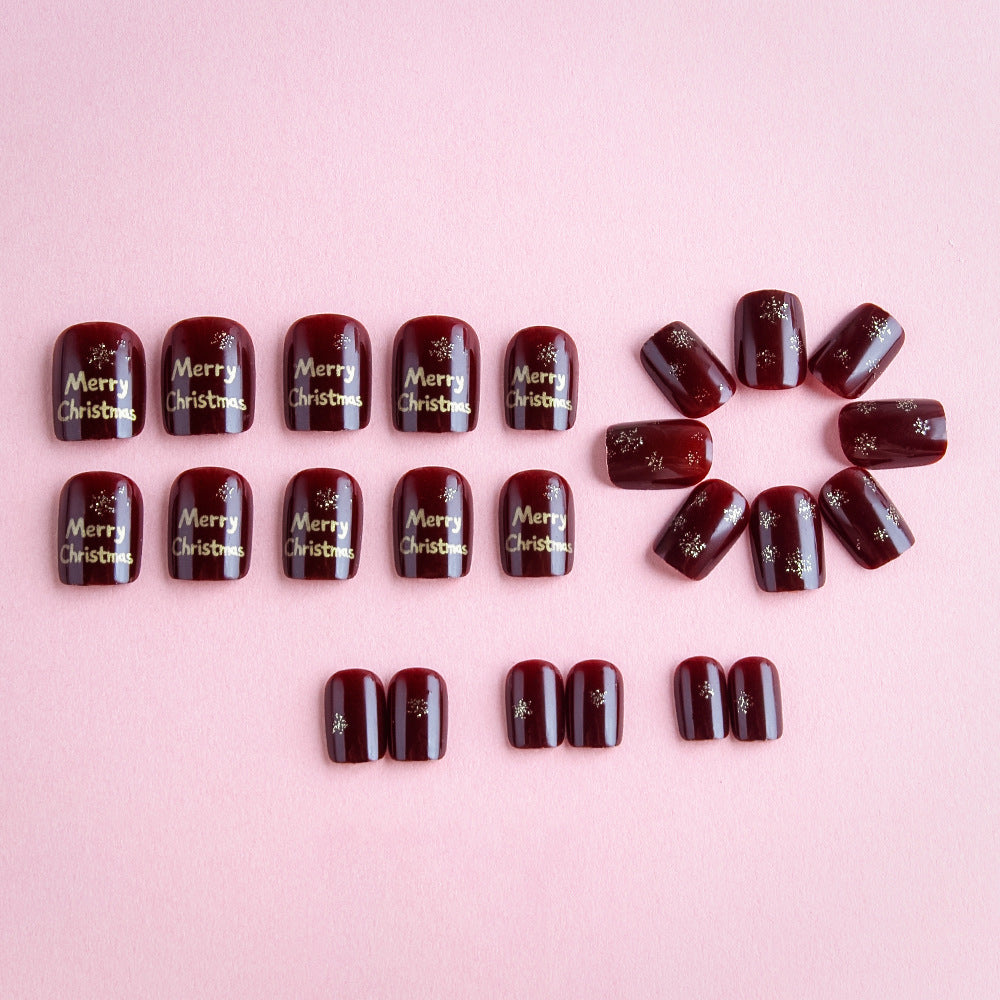 Festliche Weihnachts-Themen Press-On Nagelkunst Brehn 1787543209