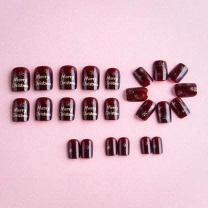 Festliche Weihnachts-Themen Press-On Nagelkunst Brehn 1787543209