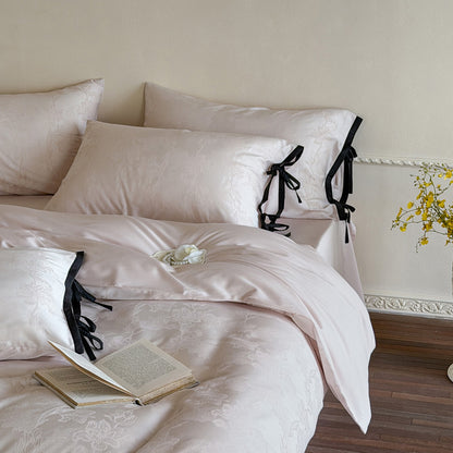 Elegante florale Jacquard Bettwäsche Set