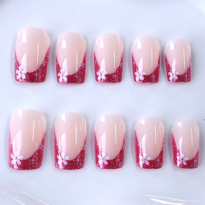 Floral Gradient Nail Art Brehn