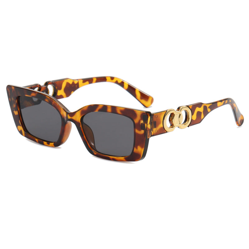 Damen modische quadratische Sonnenbrille mit glamourösen Akzenten Brehn