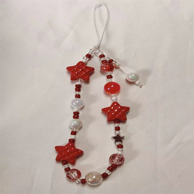 Dekorativer Stern Perlen Charm Lanyard Brehn