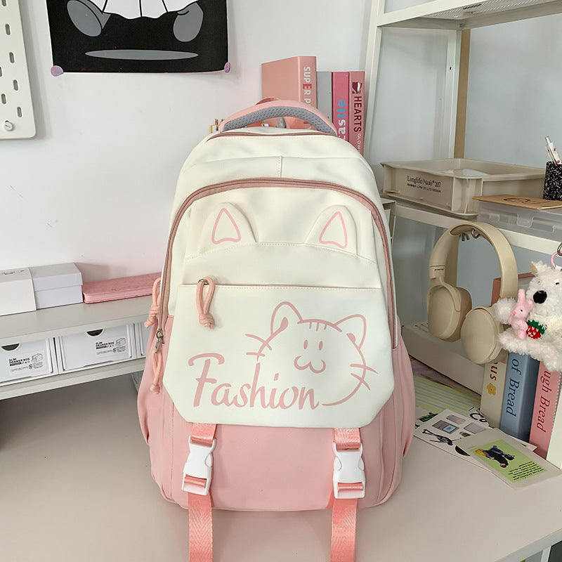 Rucksack mit Niedlichen Katzenohren und Praktischen Fächern Brehn
