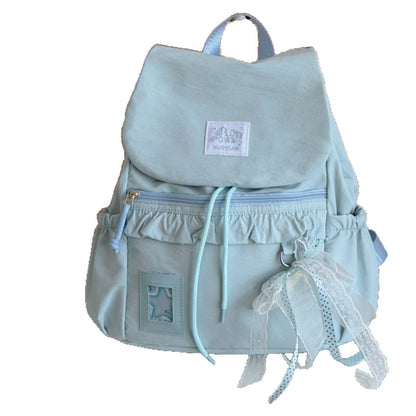 Stylischer Rüschendesign Schulrucksack Brehn