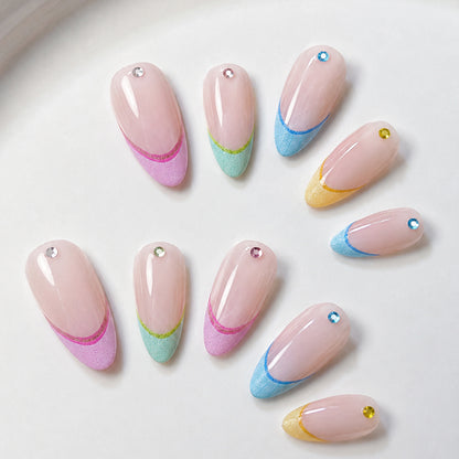 Elegante Französische Spitze Nagelkunst