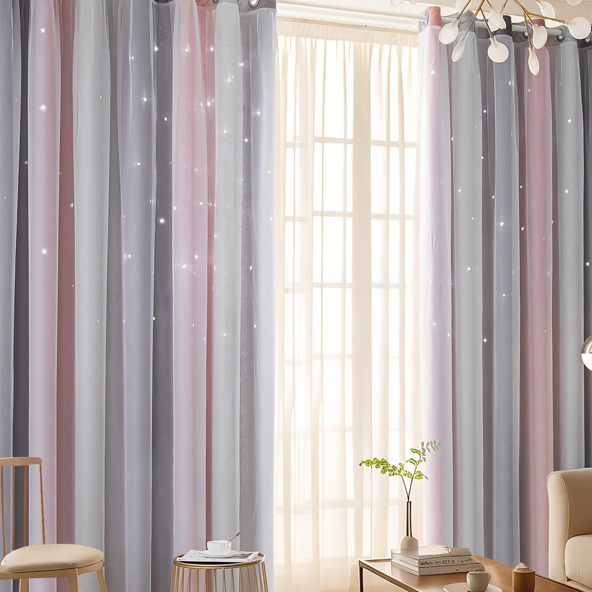 Bunte dekorative transparente Fenster Gardine