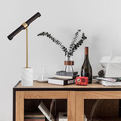 Moderne Marmor- und Messing-Stehlampe