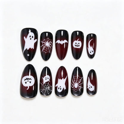 Halloween-Themen Press-On Nagelkunst Brehn