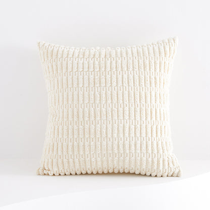 Quadratischer dekorativer Kissenbezug aus Soft‑Chenille mit geprägter Blockstruktur Brehn