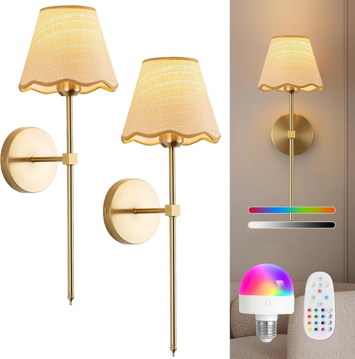 Elegante moderne Wandleuchten