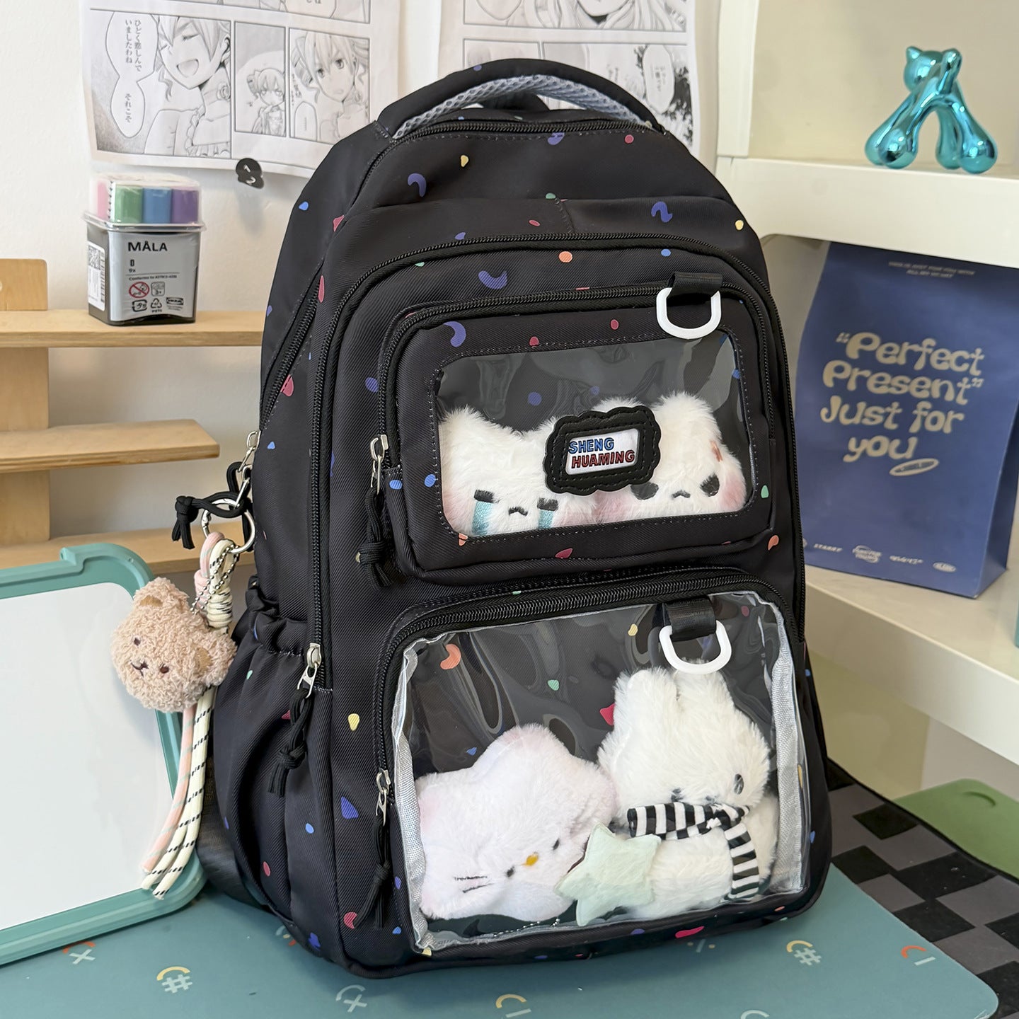 Spaß gemusterter Schulrucksack