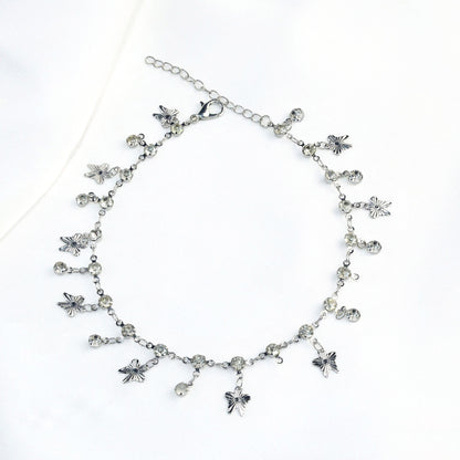 Elegante Kristallkette Fußkette Brehn