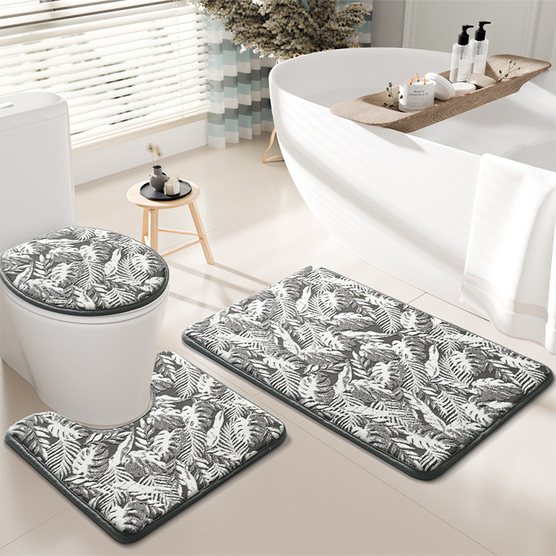 Botanischer Druck Badezimmer Teppich Set Brehn