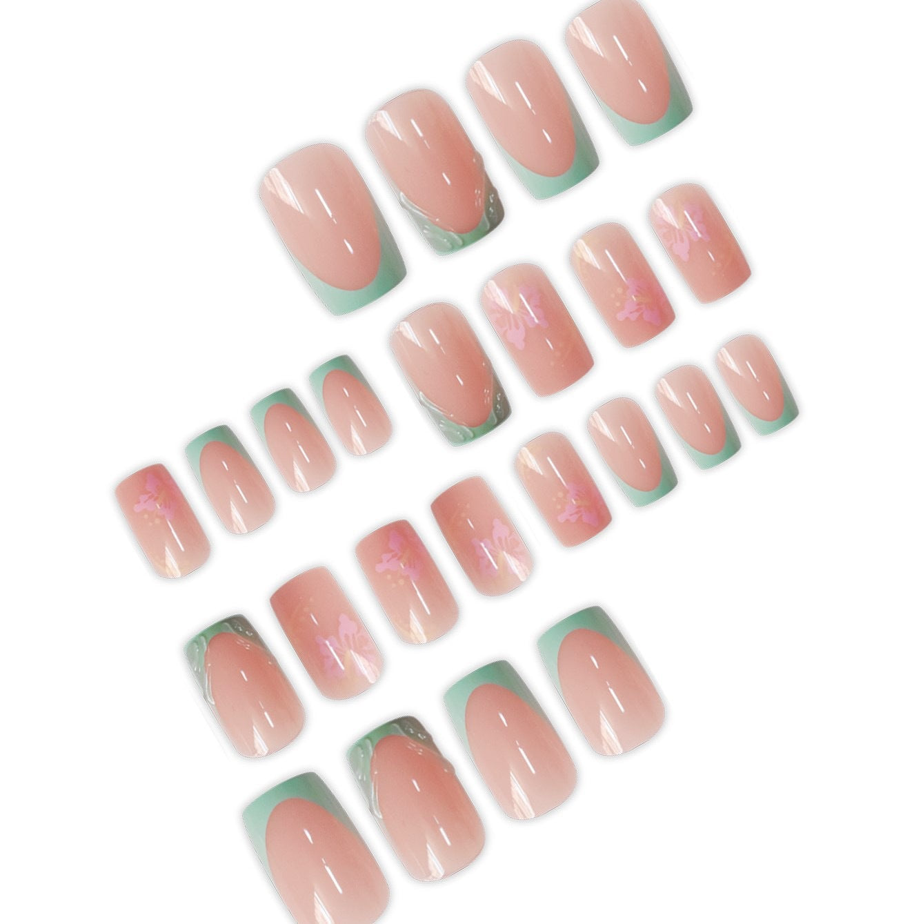 Künstlerische florale Design-Nagelverlängerungen Brehn