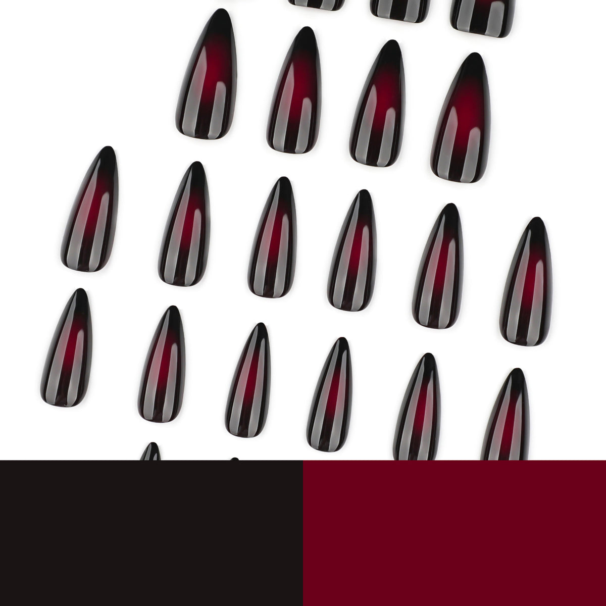 Kunstvolle Stiletto-Nägel mit ombre Effekt Brehn