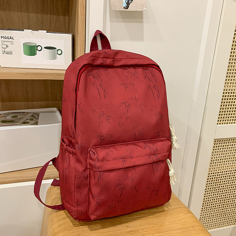 Minimalistischer Bambusdruck-Rucksack