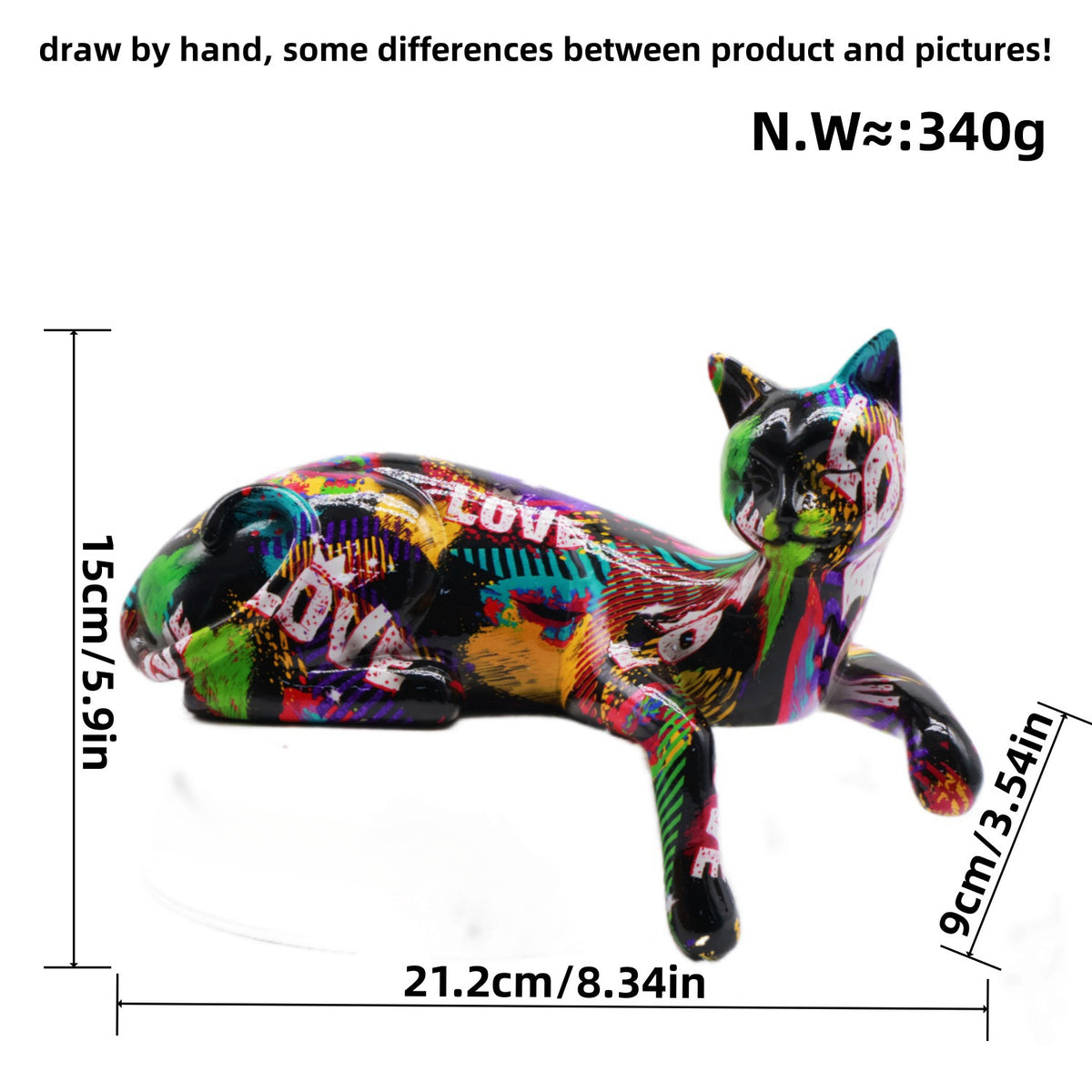 Bunte Katzen Skulptur Brehn
