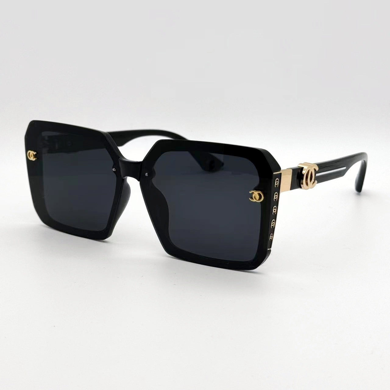 Damen Modische Sonnenbrille mit markantem eckigen Rahmen und luxuriösen Akzenten Brehn
