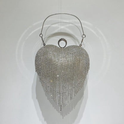 Herzförmige Strass Abendhandtasche