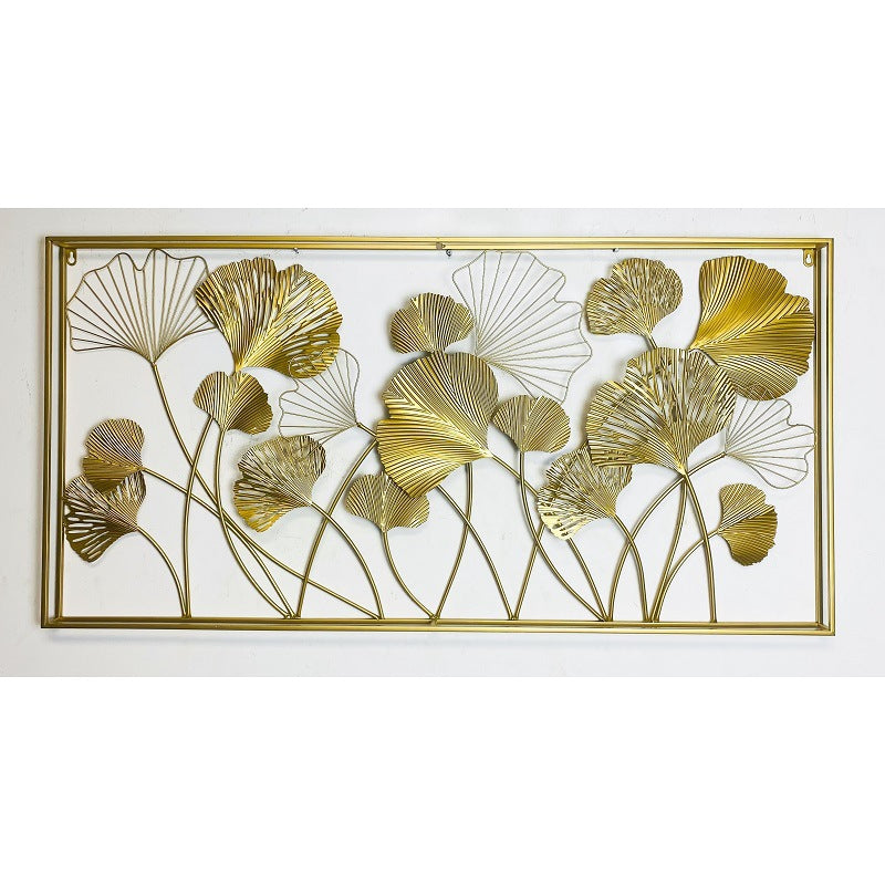 Dekorative Metall-Wandkunst-Skulptur mit Ginkgo-Blatt-Design Brehn 1789208504