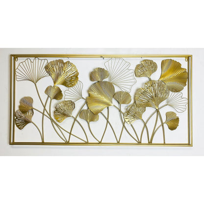 Dekorative Metall-Wandkunst-Skulptur mit Ginkgo-Blatt-Design Brehn 1789208504