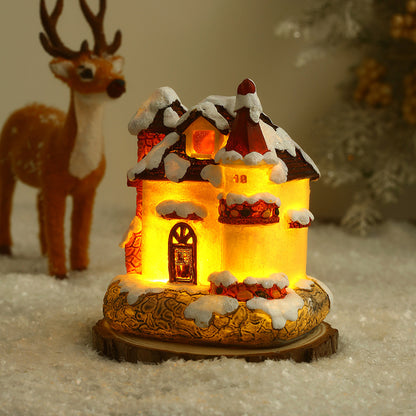 Beleuchtetes Weihnachtsdorf aus Keramik Brehn