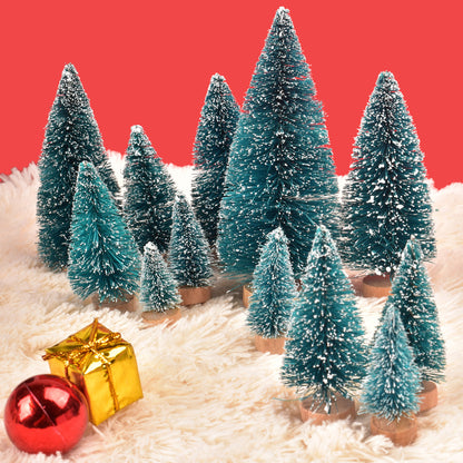 Dekoratives Mini-Schneebedecktes Weihnachtsbaum-Set Brehn