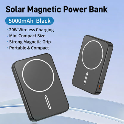 Solarbetriebene Powerbank mit Schnellladefunktion und LED-Licht Brehn