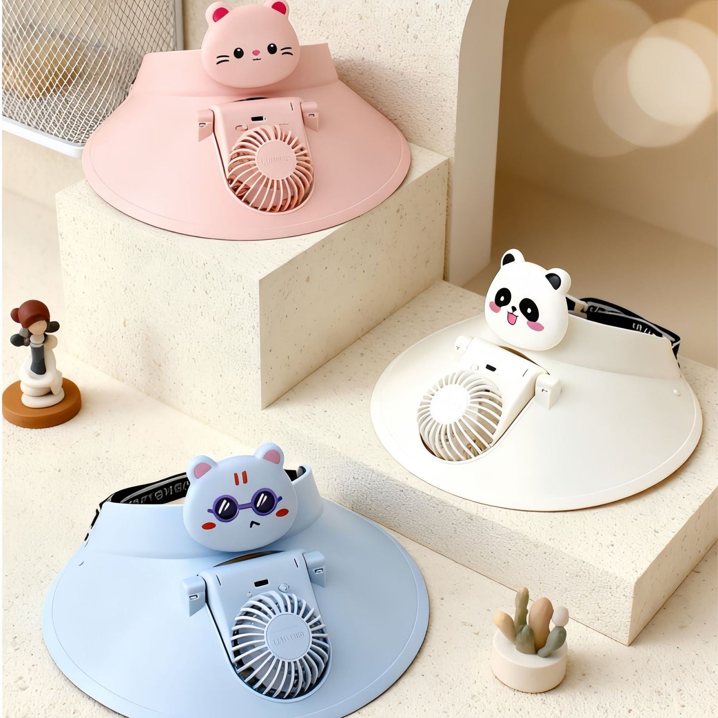 Damen Tragbarer Handventilator mit süßem Tierdesign Brehn