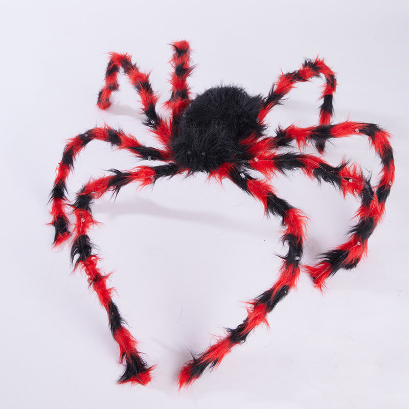 Halloween Haarreif mit Plüschspinne