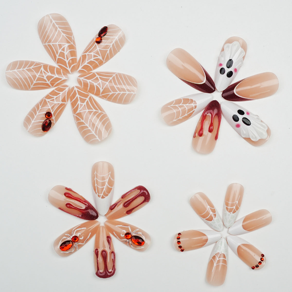 Themenbezogenes Halloween Press-On Nagelkunstset