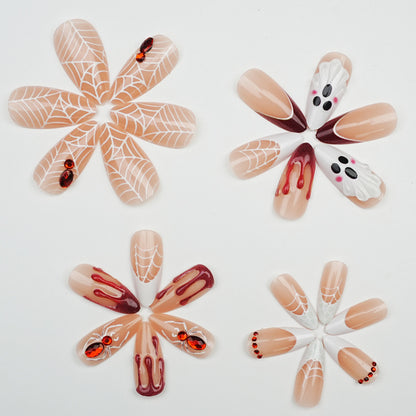 Themenbezogenes Halloween Press-On Nagelkunstset