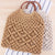 Makramee Tragetasche mit Holzgriff Brehn
