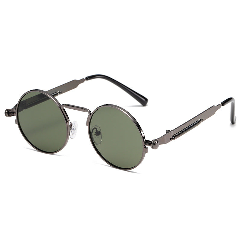Damen Modische runde Sonnenbrille mit präzisem Metallrahmen Brehn