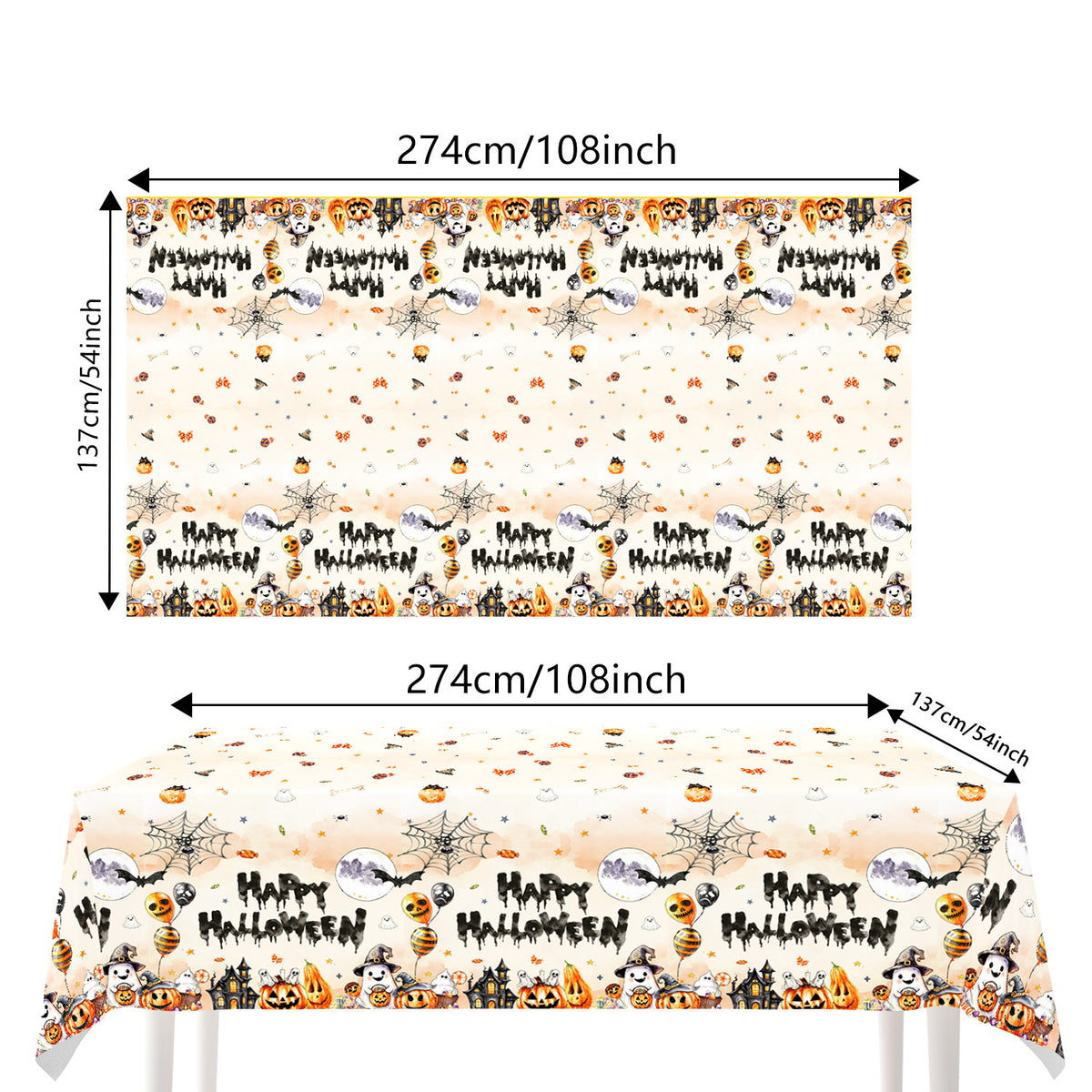 Papierservietten-Set mit Halloween-Motiven und detailreichem Druck für Partydekoration