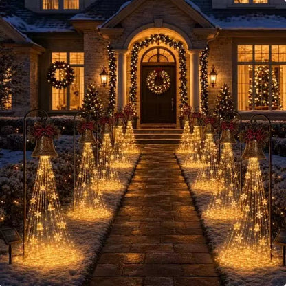 Solarbetriebene Weihnachtsglocken-Lichterkette Brehn
