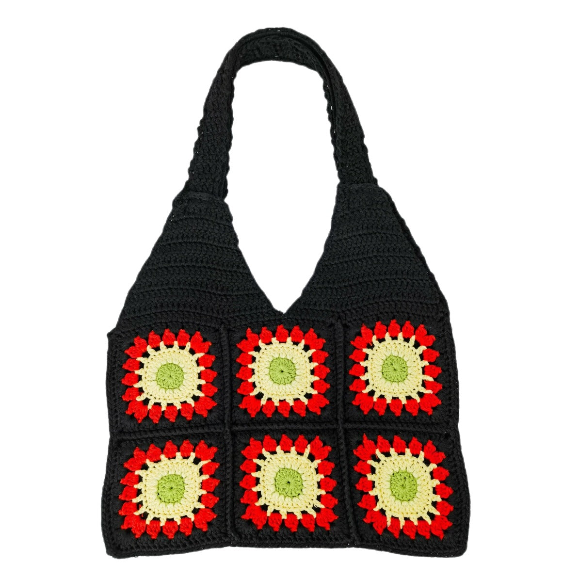 Häkel-Handtasche mit Retro-Muster Brehn