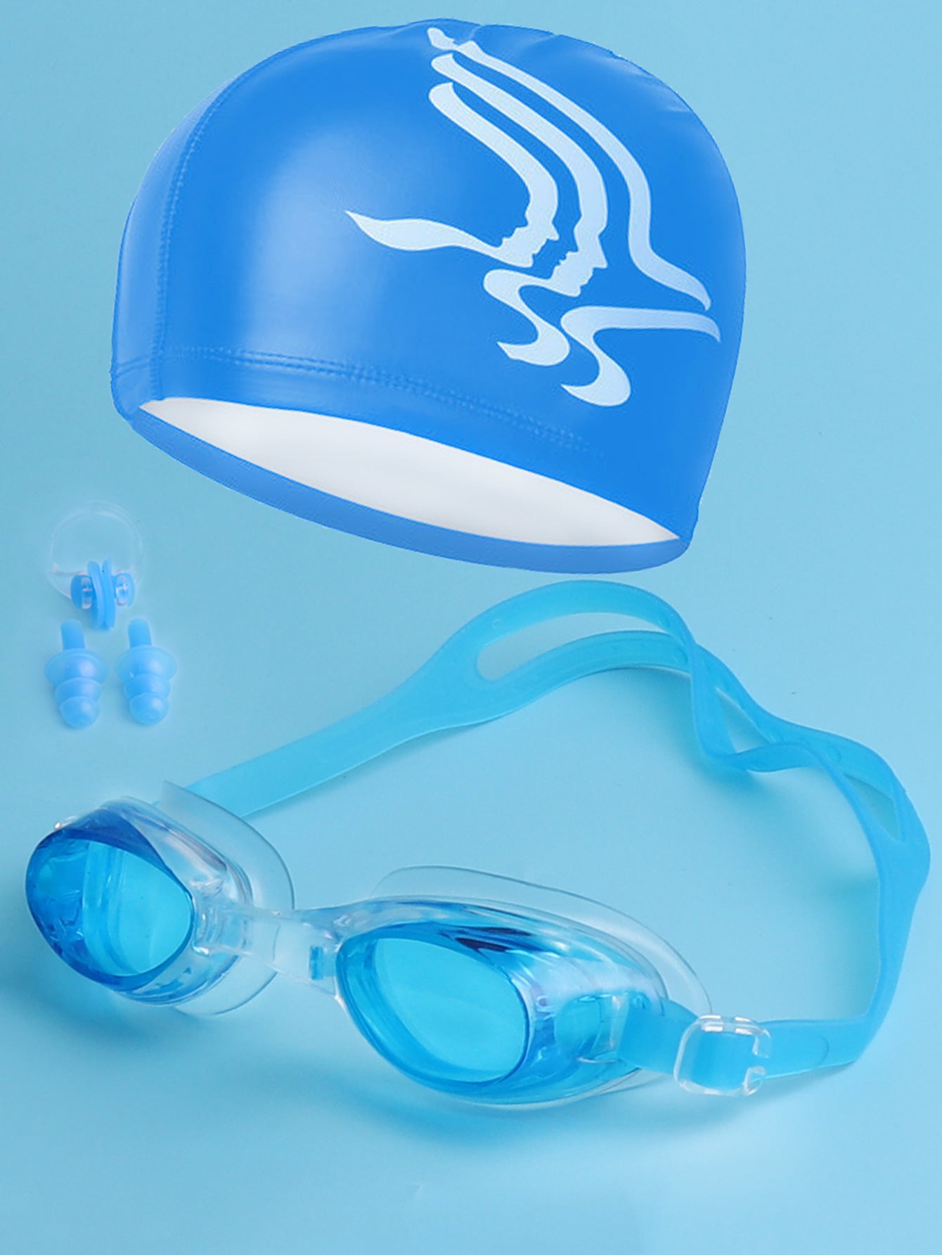 Schwimmset mit Komfortabler Schwimmhaube und Ohrenschutz Brehn